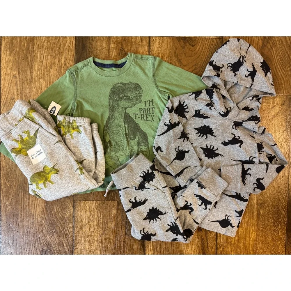 Toddler Baby Boy 2T Sweat Suits Clothes Lot Pants Hoodie Shirts Outfits Dinosaur